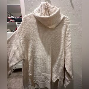 ASOS white long turtleneck sweater